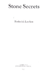 STONE SECRETS By Roderick Lawless